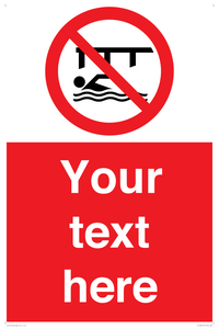 Custom Do not swim in the vicinity of piers